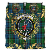 Colquhoun 02 Tartan Crest Bedding Set - Golden Thistle Style